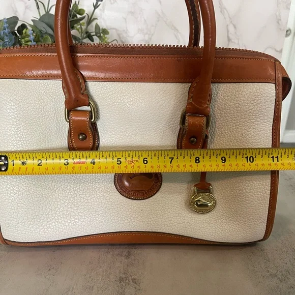 Dooney & Bourke Cream and Tan Satchel - Picture 10 of 14